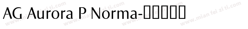 AG Aurora P Norma字体转换